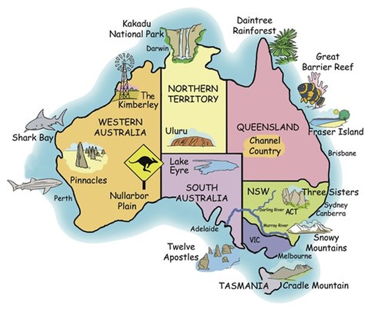map of australian landmarks        <h3 class=